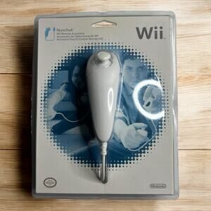 Nintendo Wii Nunchuck White FACTORY SEALED OEM ORIGINAL